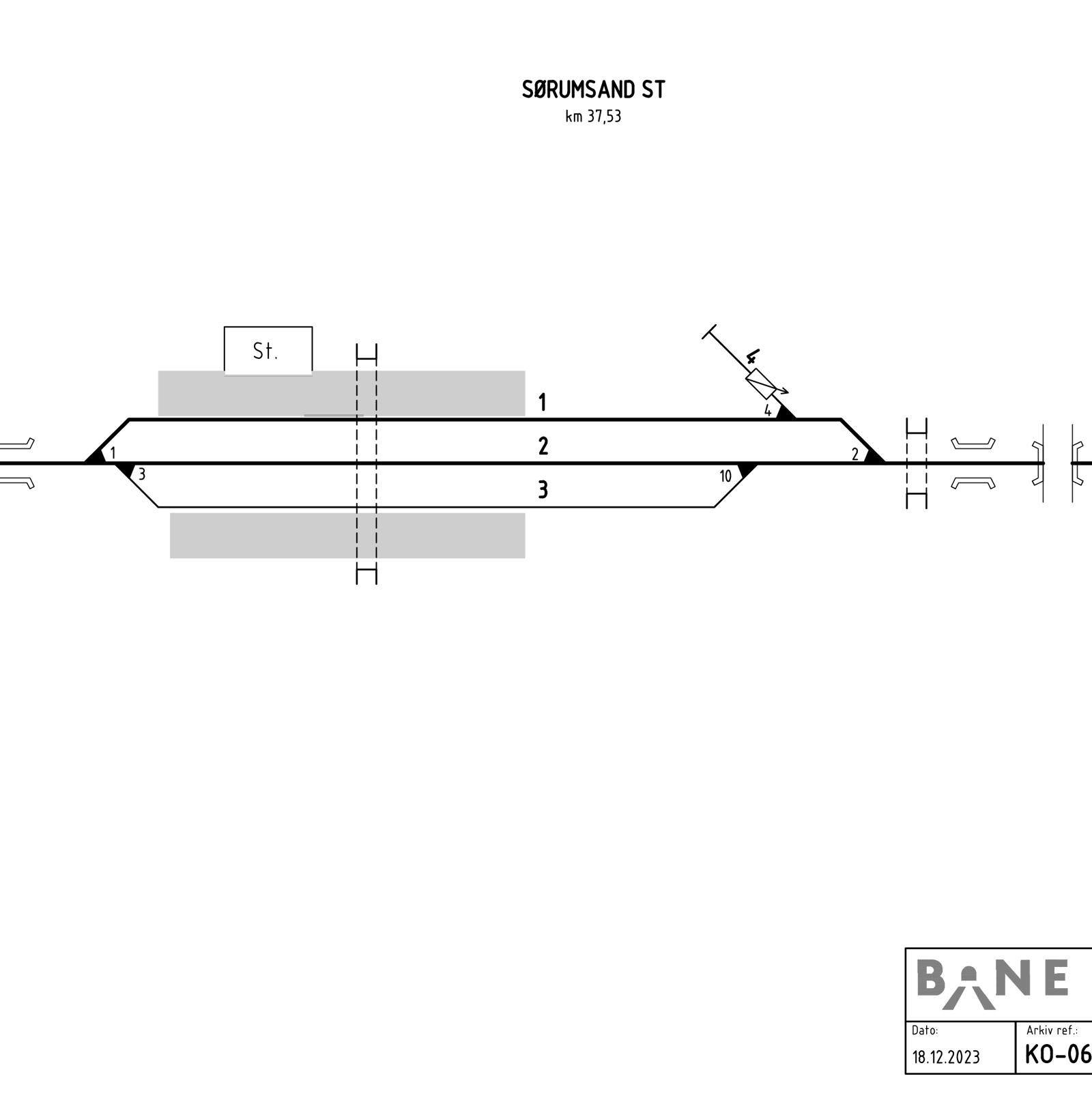 Track plan Sørumsand station