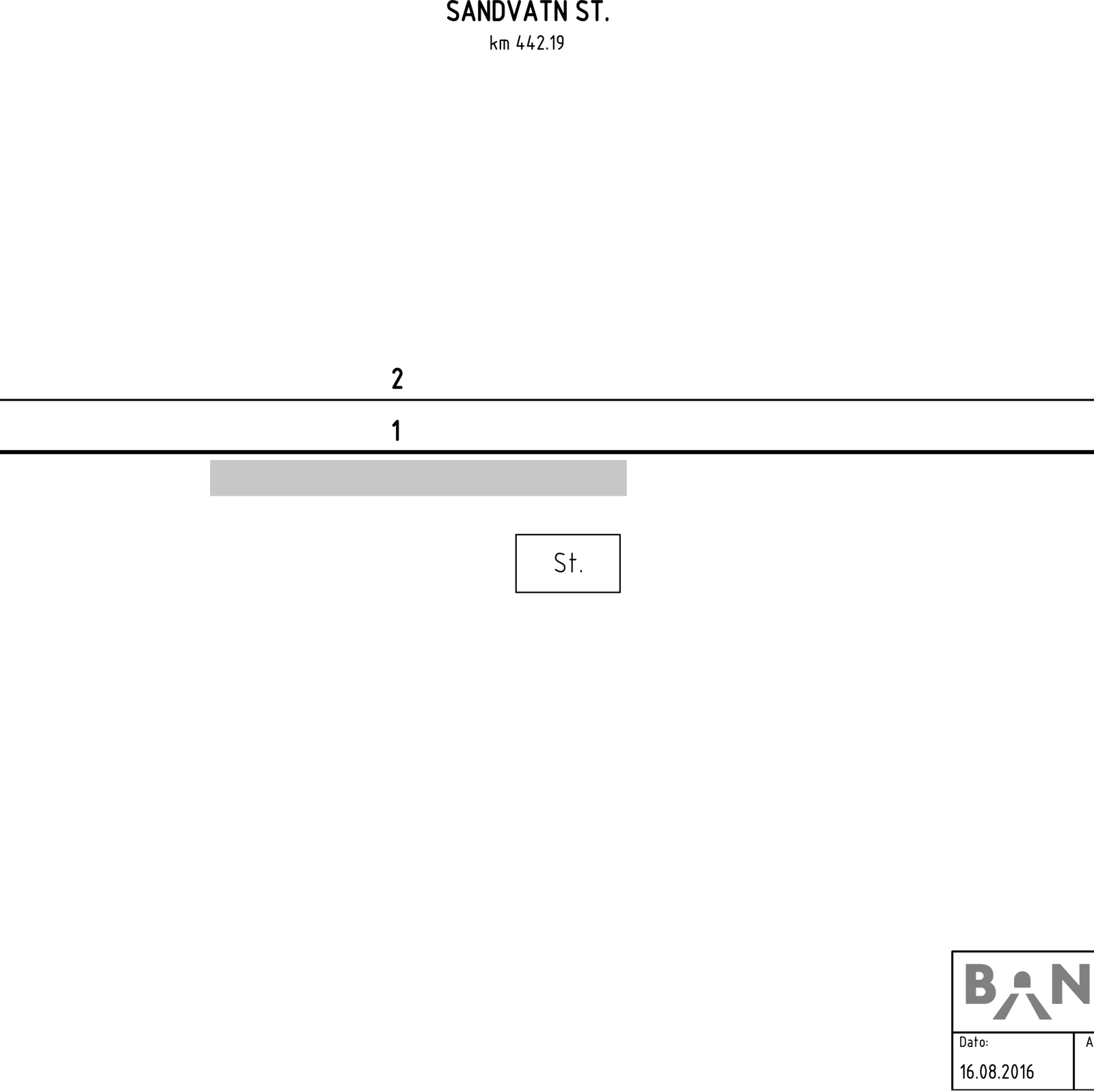 Track plan Sandvatn station