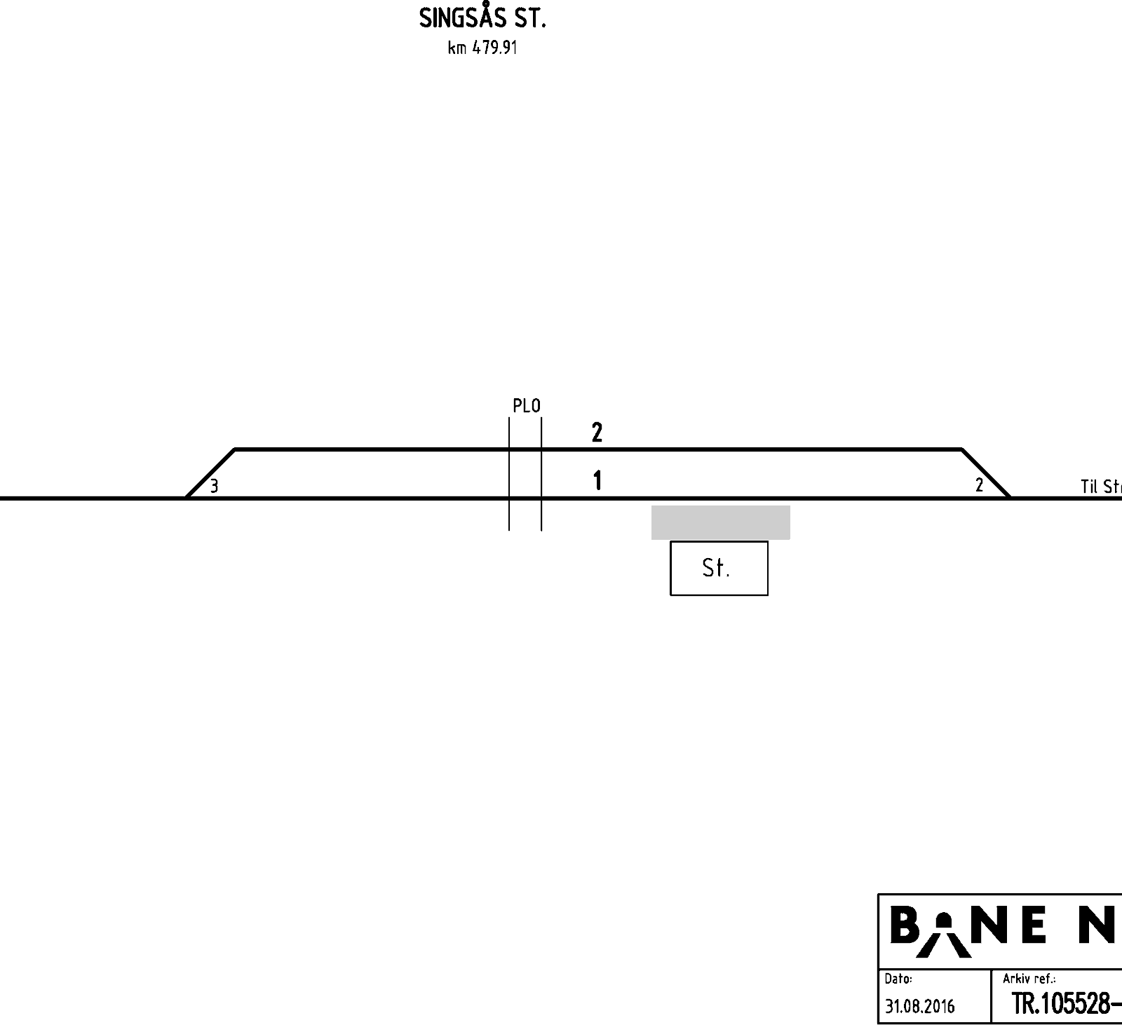 Track plan Singsås station
