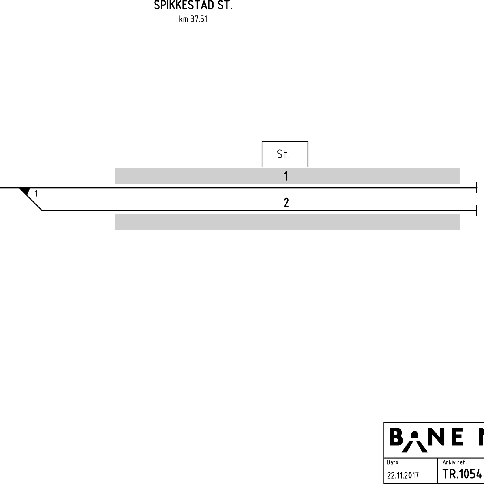 Track plan Spikkestad station