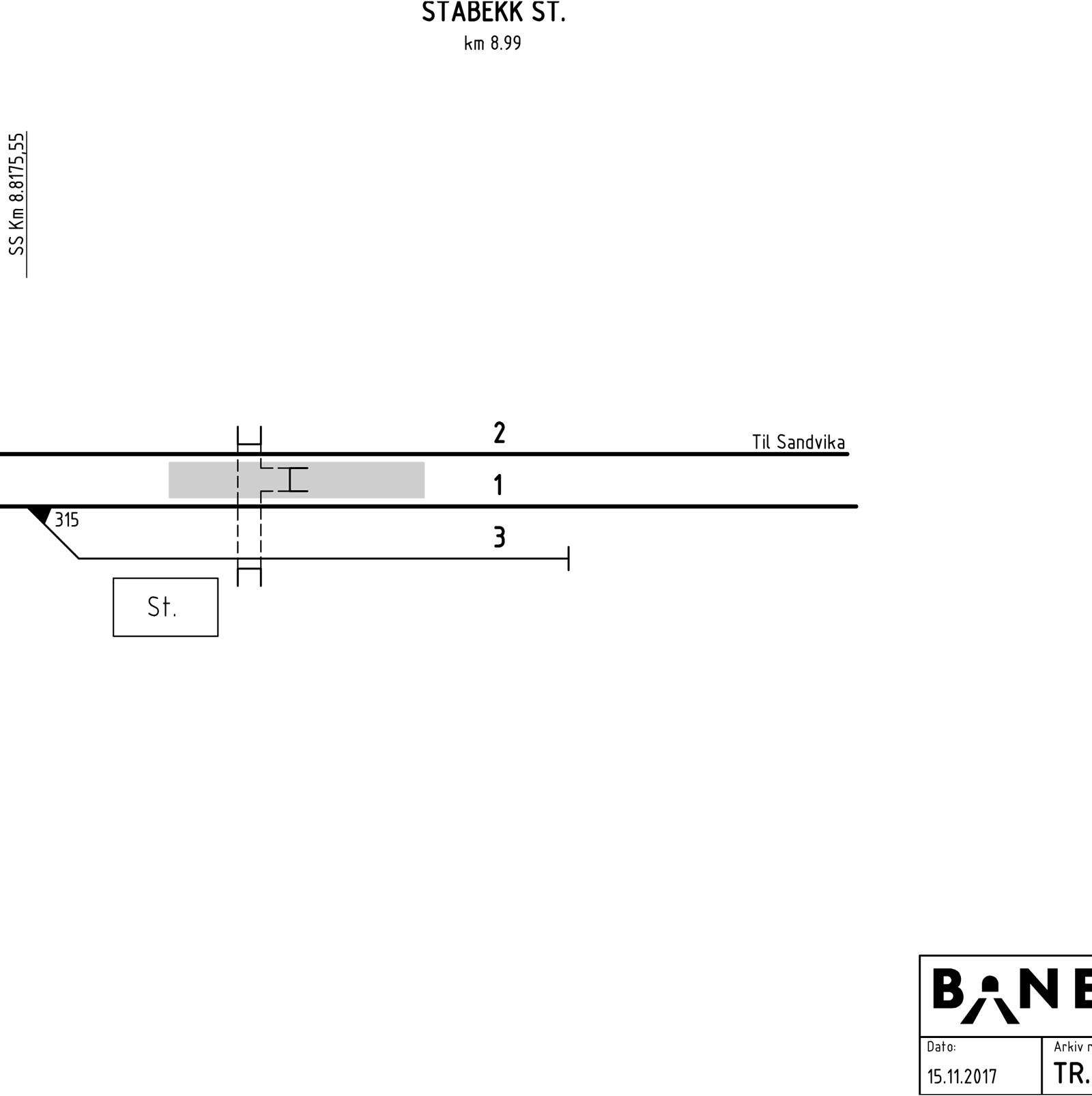 Track plan Stabekk station