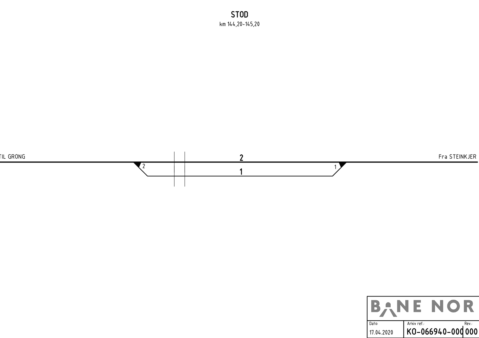 Track plan Stod station
