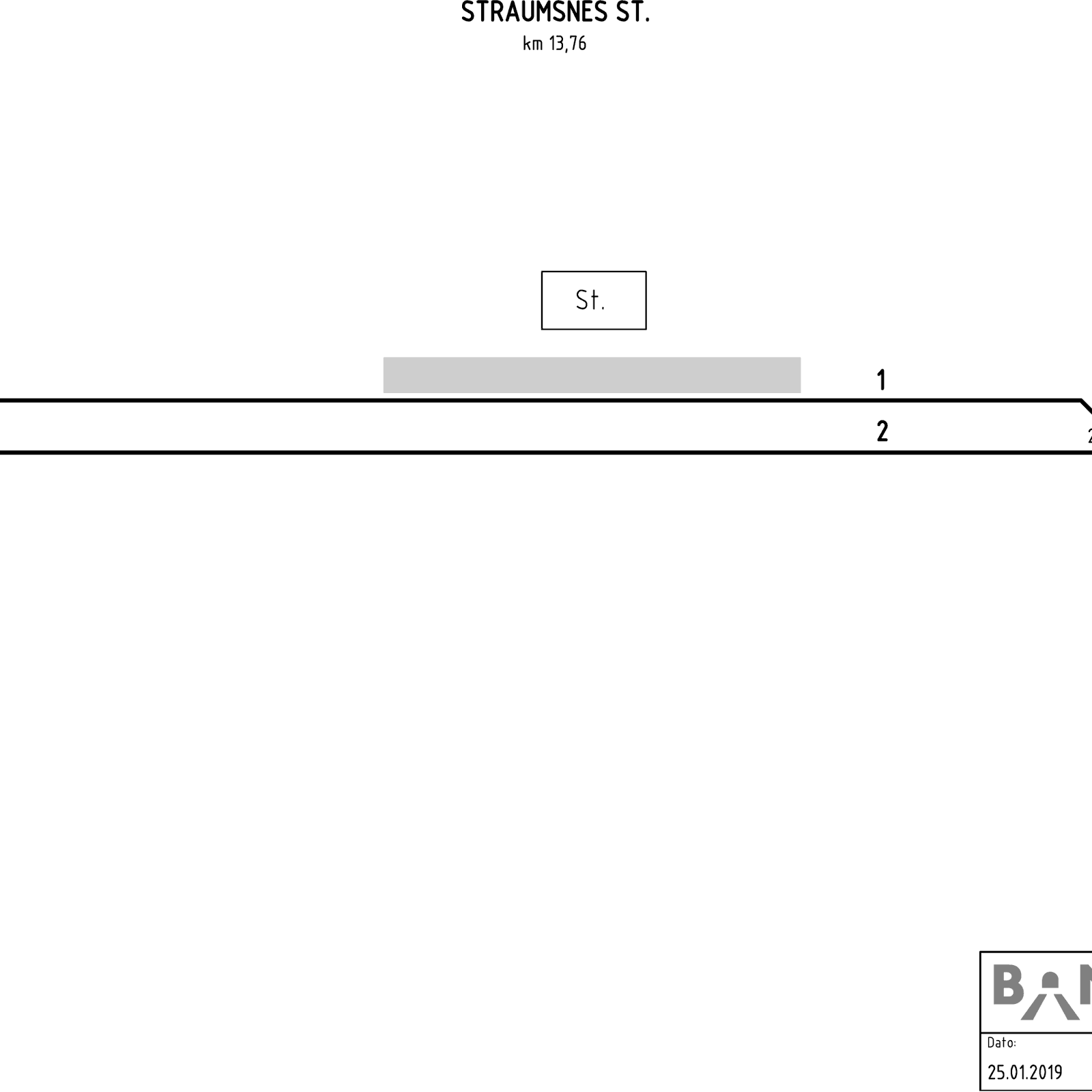Track plan Straumsnes station