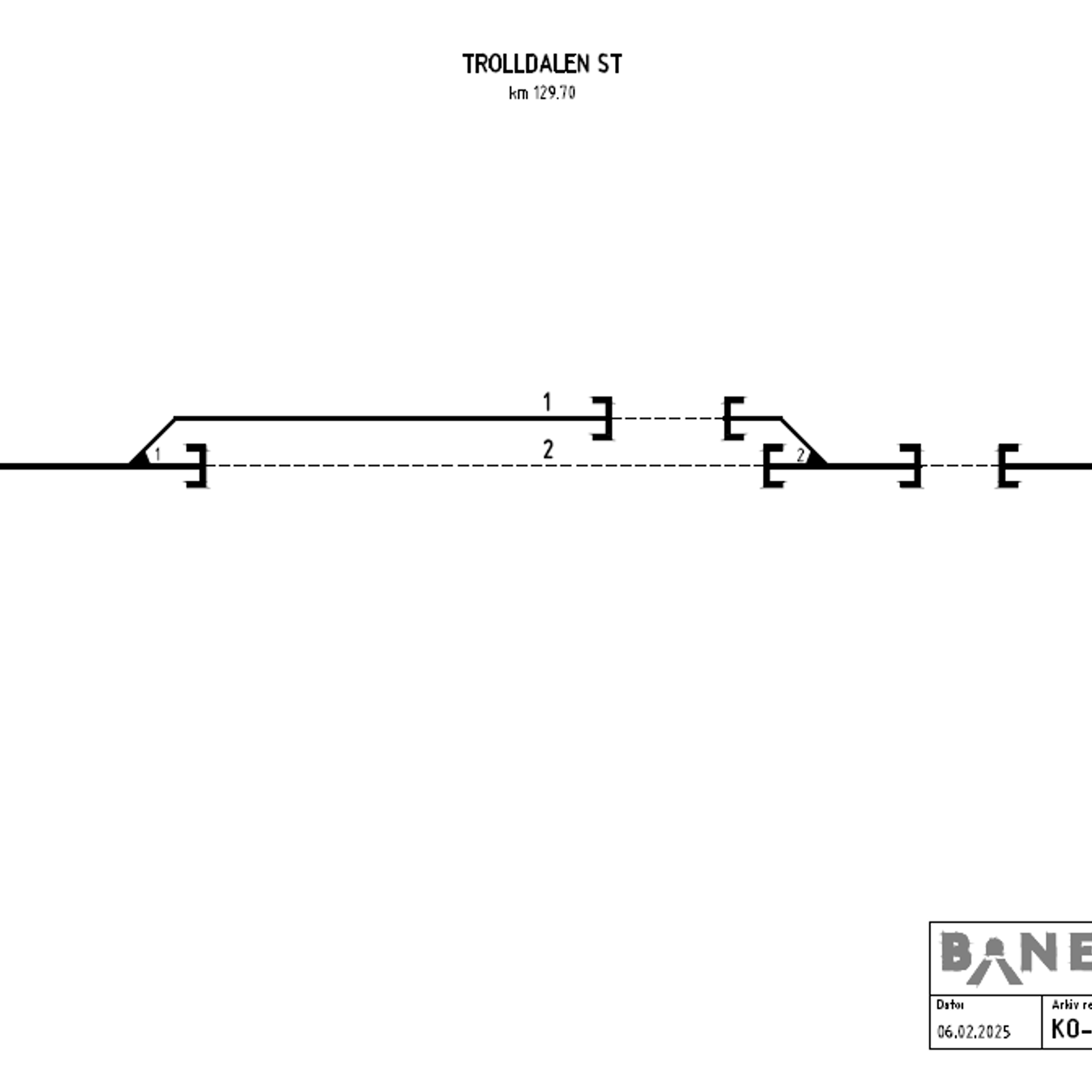 Track plan Trolldalen station