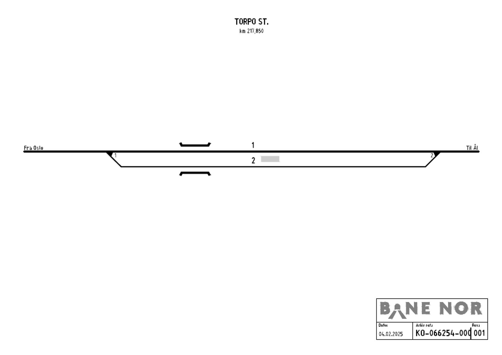 Track plan Torpo station