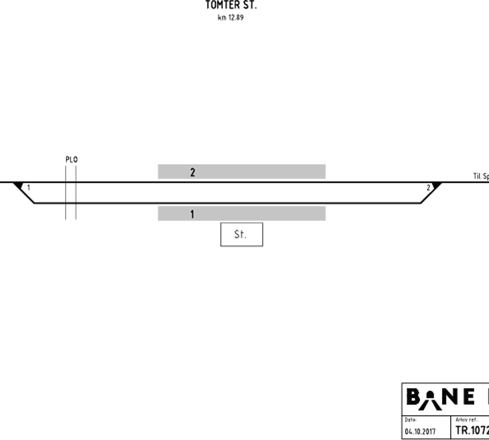 Track plan Tomter station