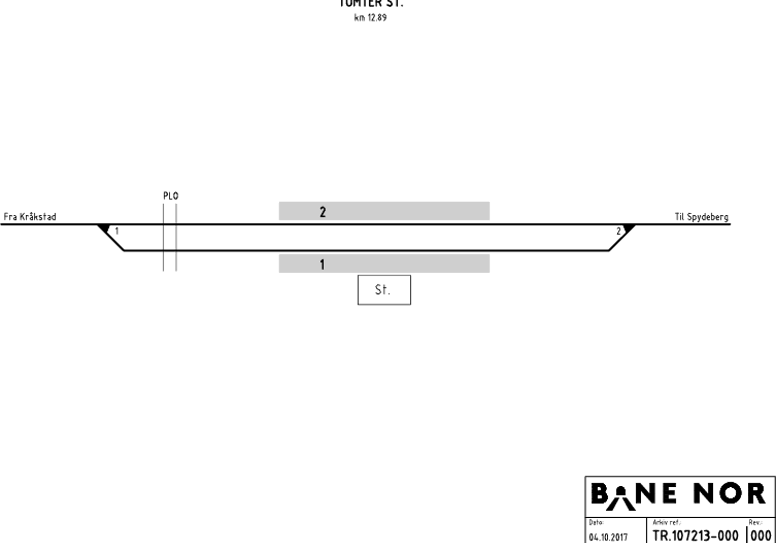Track plan Tomter station