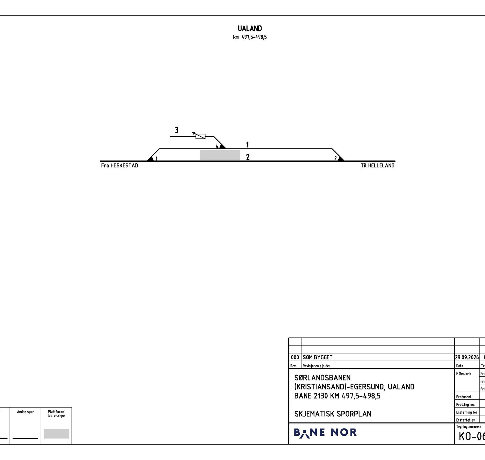 Track plan for Ualand station