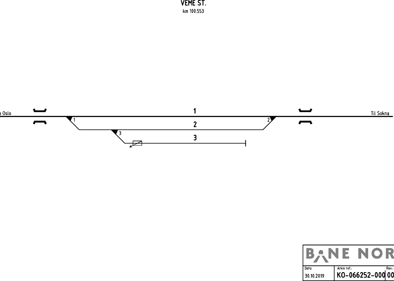 Track plan Veme station