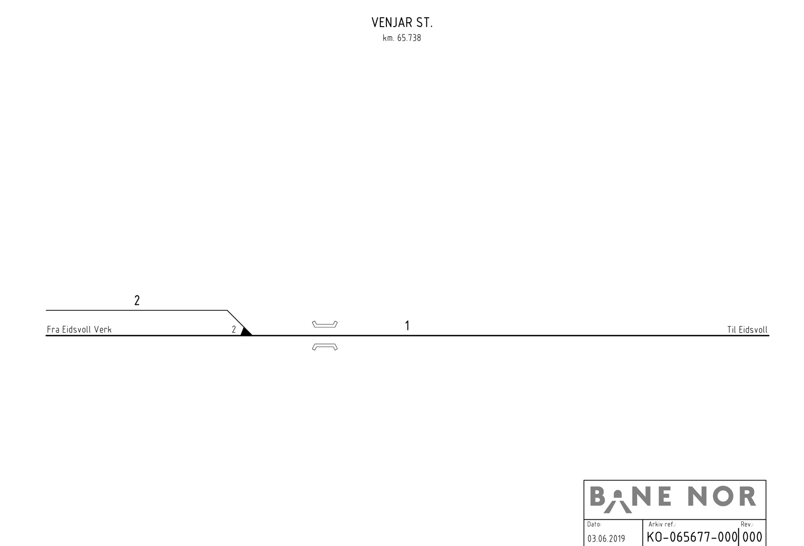 Track plan Venjar station