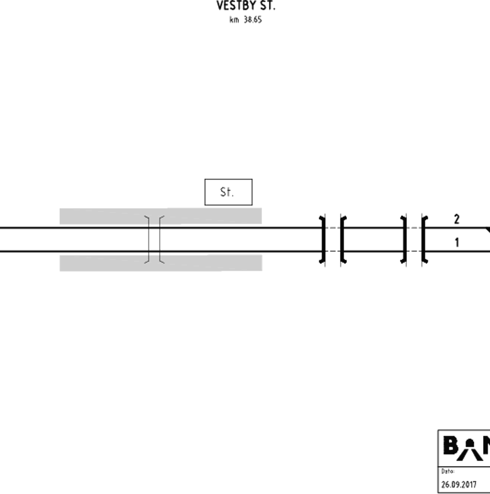 Track plan Vestby station
