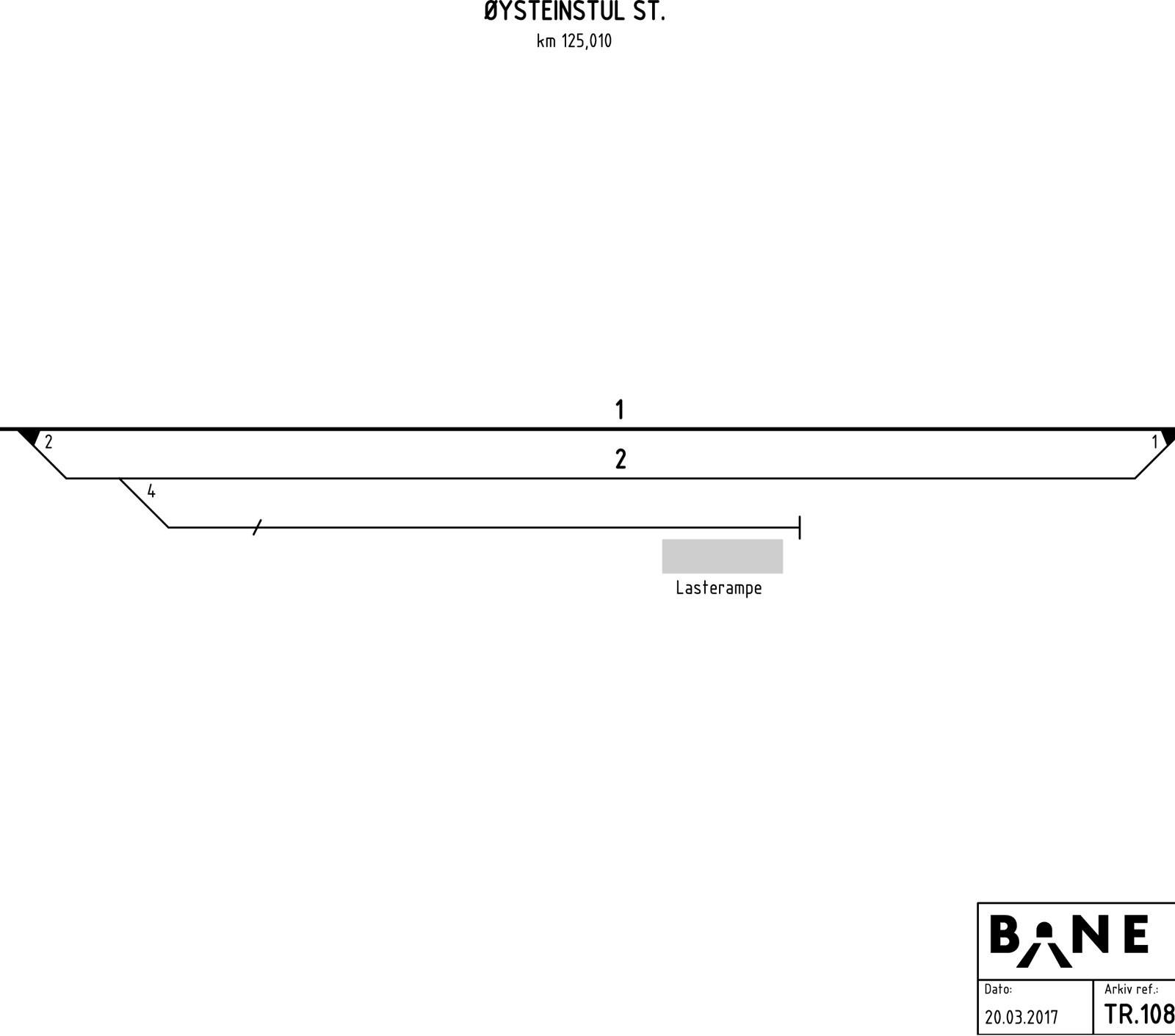 Track plan Øysteinstul station